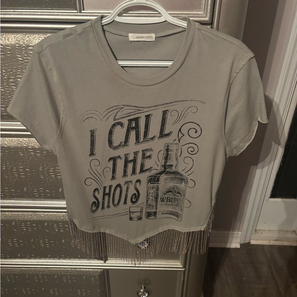 Green Crop Graphic Short Sleeve Tee